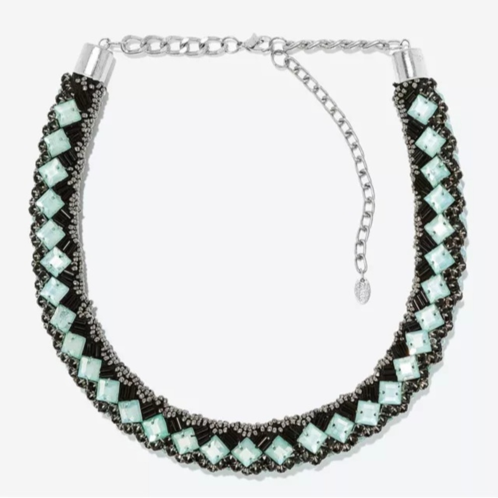Zara Green/Black Statement Necklace NWT